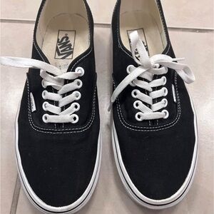 Vans Black and White Canvas Shoes